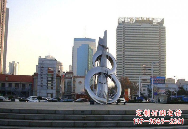 山西不锈钢抽象吉他雕塑2
