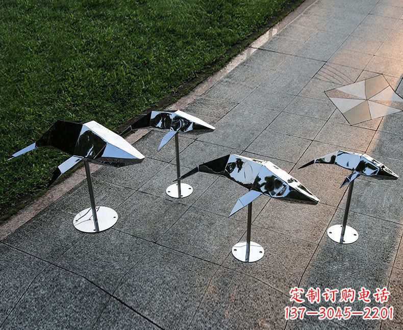 山西不锈钢海豚雕塑精致的海洋之美