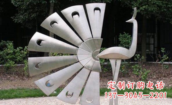 山西不锈钢孔雀雕塑美丽而持久