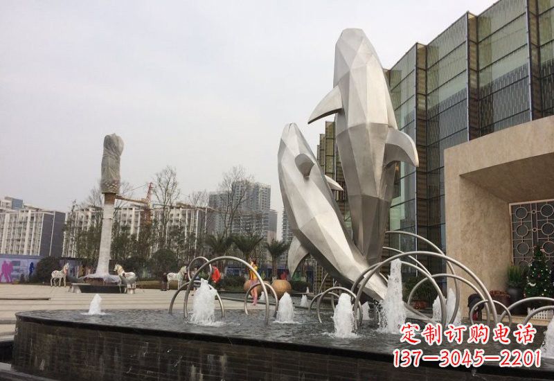 山西海豚雕塑——从不锈钢抽象块面到精美的艺术品
