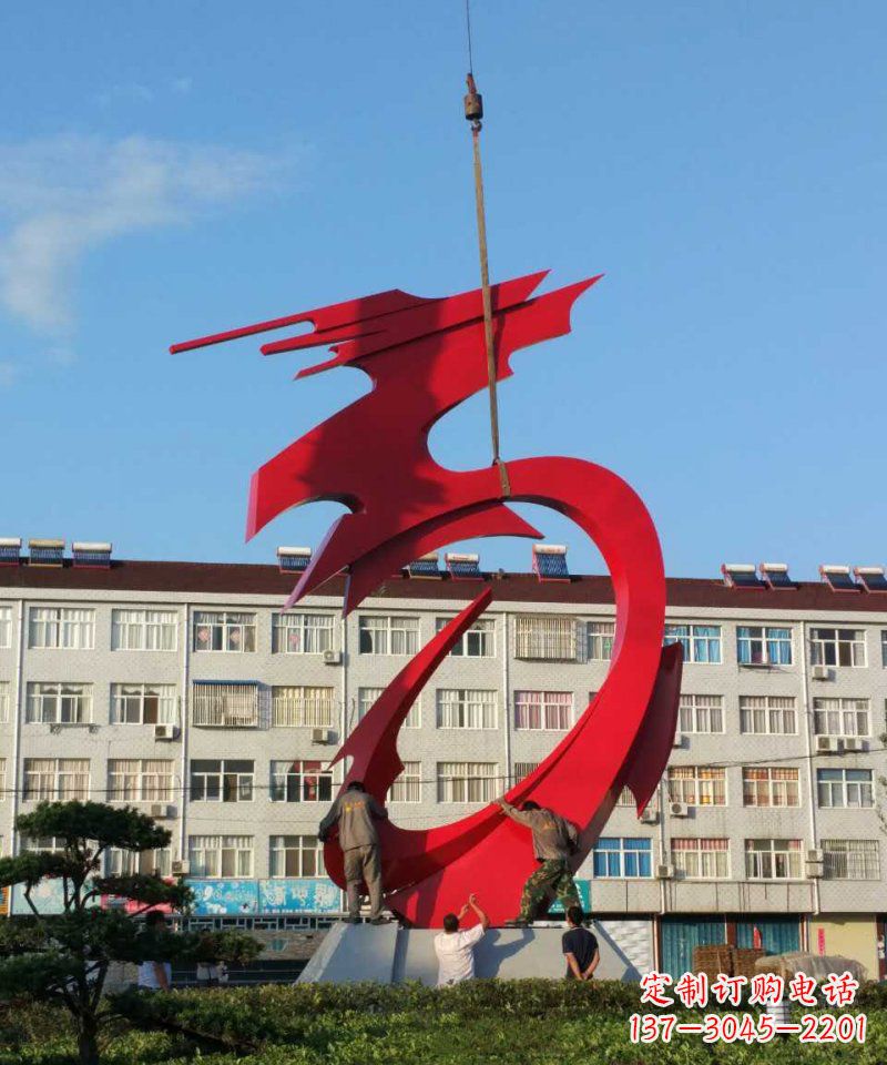山西不锈钢龙雕塑展现龙城市景观之美
