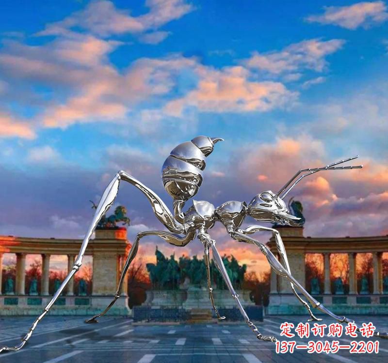 山西不锈钢抽象蚂蚁雕塑