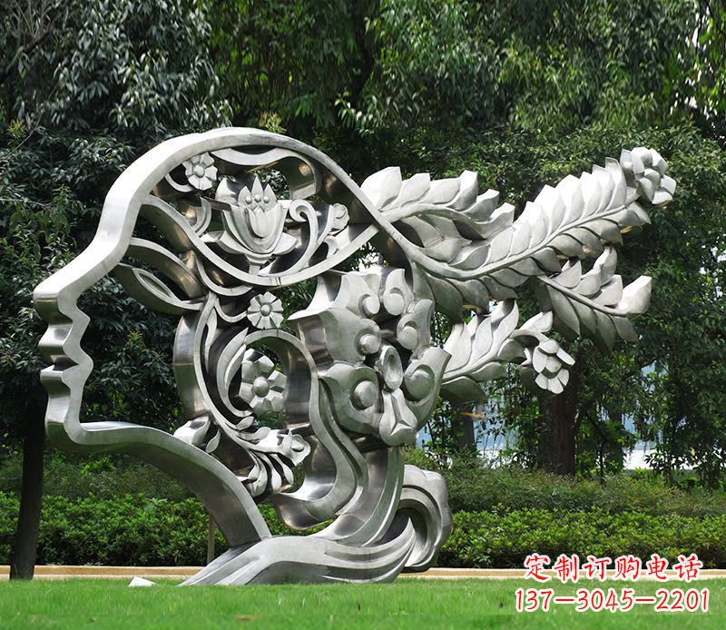 山西不锈钢美女雕塑给空间带来灵动的美