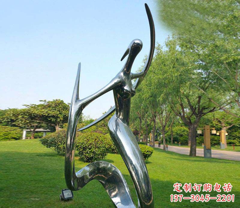 山西不锈钢抽象美女跳舞雕塑