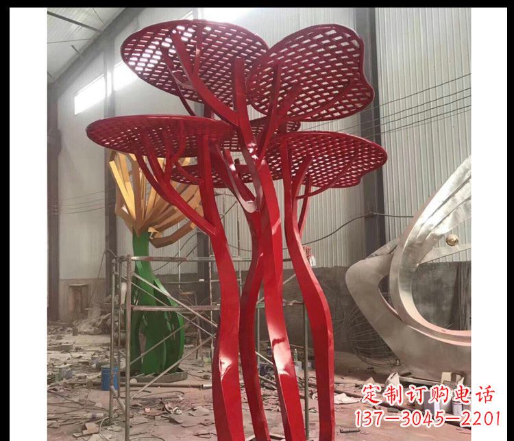 山西不锈钢蘑菇景观雕塑