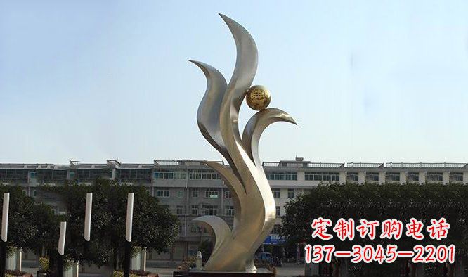 山西精美不锈钢凤凰雕塑