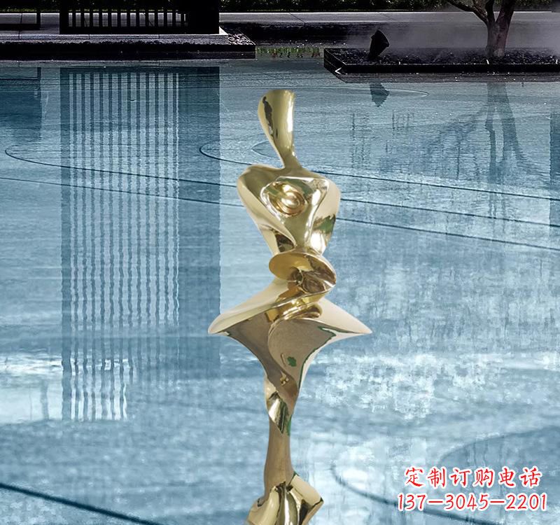 山西不锈钢抽象人体雕塑