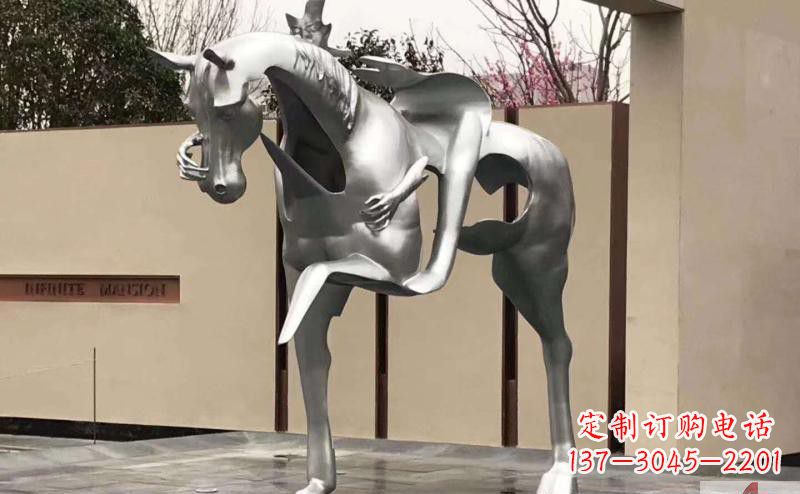 山西不锈钢骑马雕塑精美外形与经久耐用