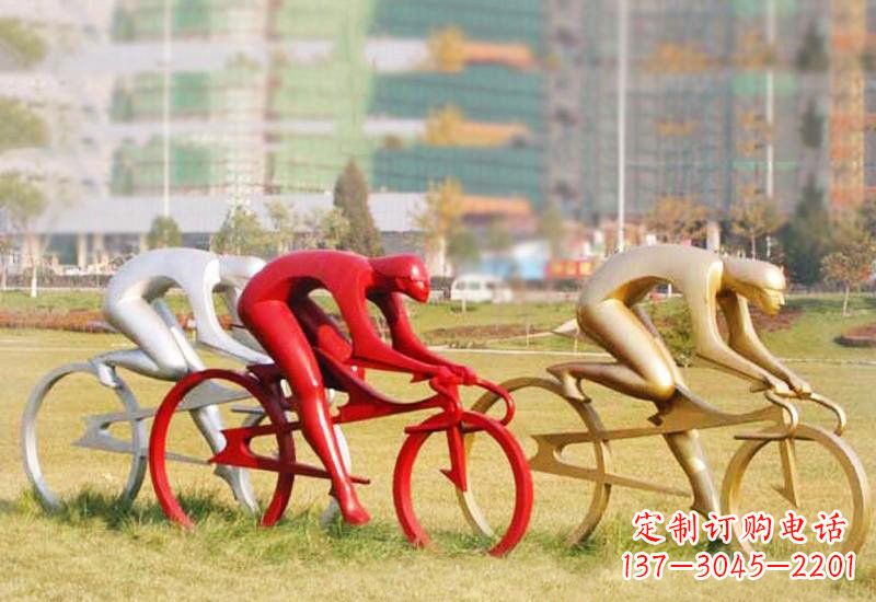 山西不锈钢自行车雕塑