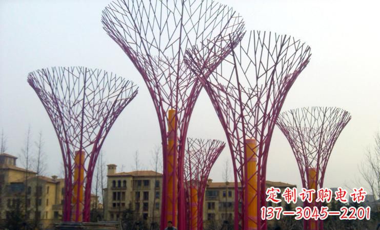 山西不锈钢树枝雕塑——点缀城市景观