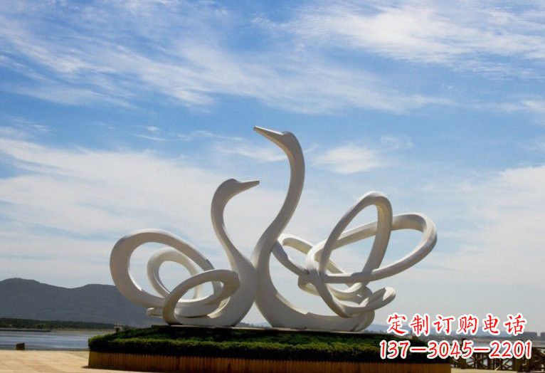 山西不锈钢制天鹅雕塑