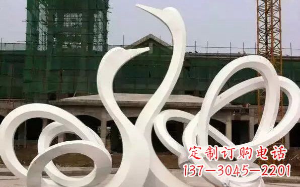 山西不锈钢天鹅雕塑美丽而优雅