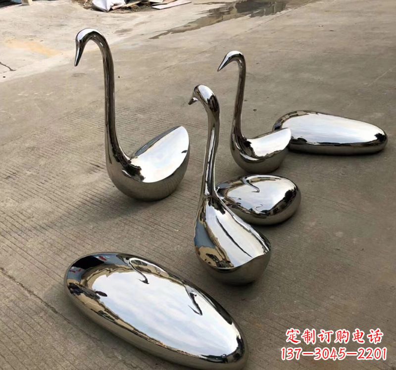 山西不锈钢抽象仙鹤雕塑
