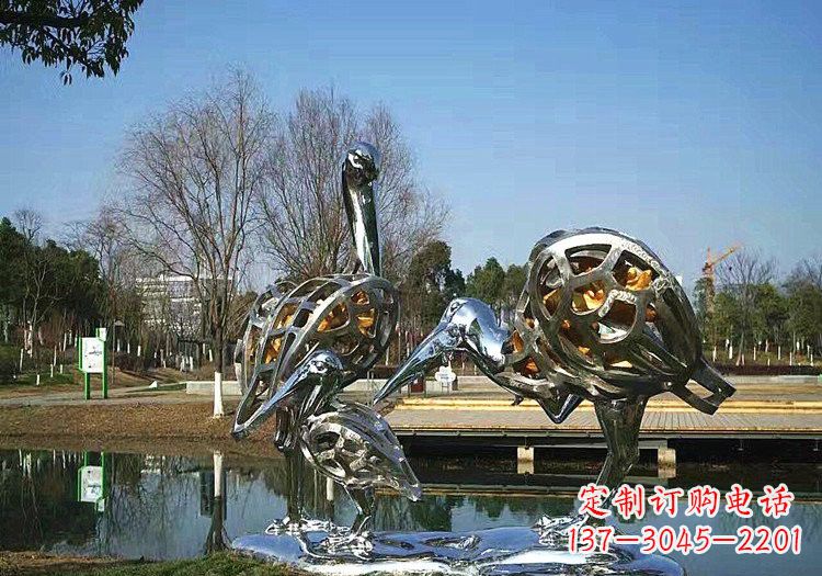 山西不锈钢抽象仙鹤雕塑222