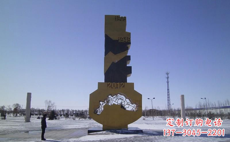 山西不锈钢抽象钥匙雕塑——精美装饰品