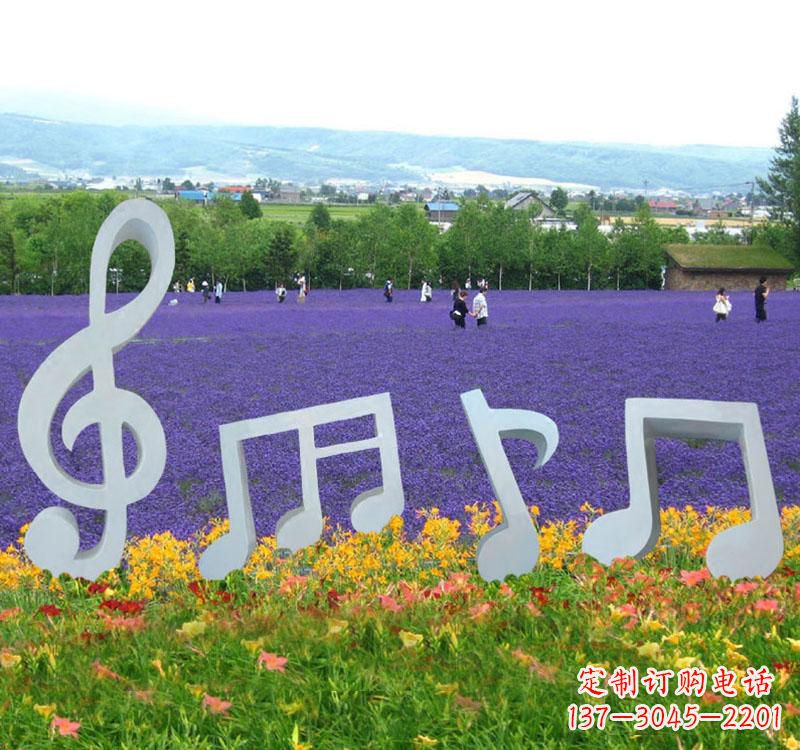 山西精美不锈钢音符雕塑