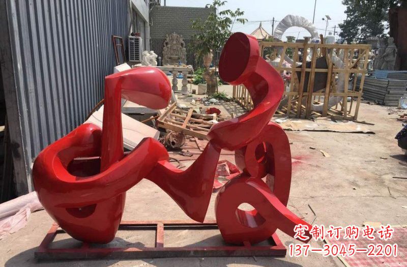 山西不锈钢音符雕塑传递美丽的音乐