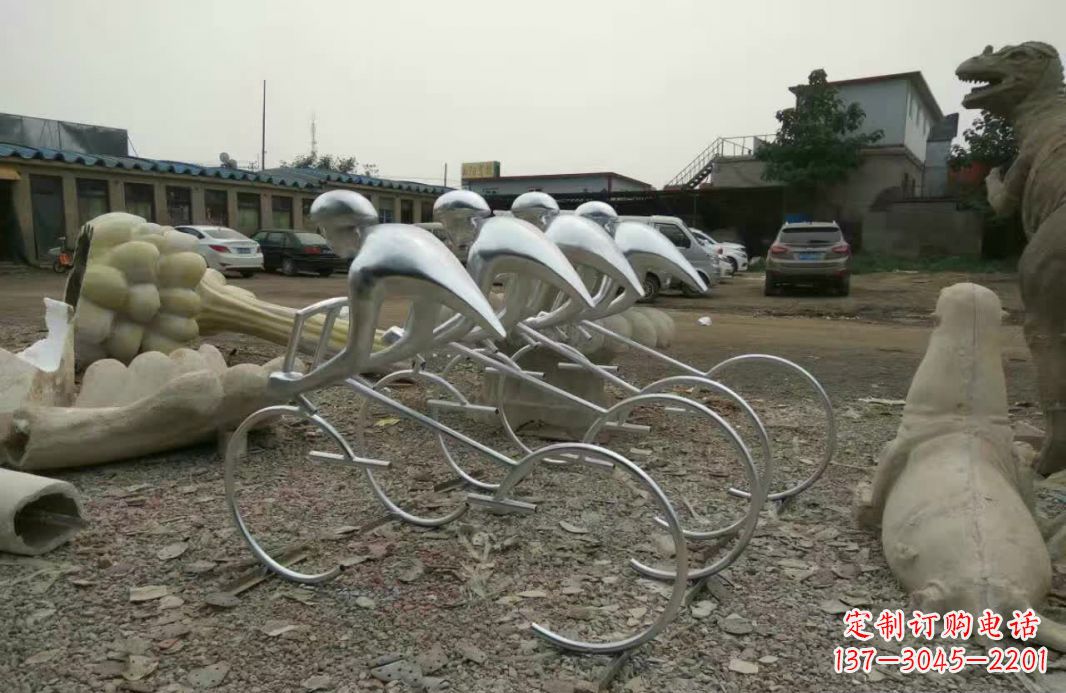 山西不锈钢自行车雕塑