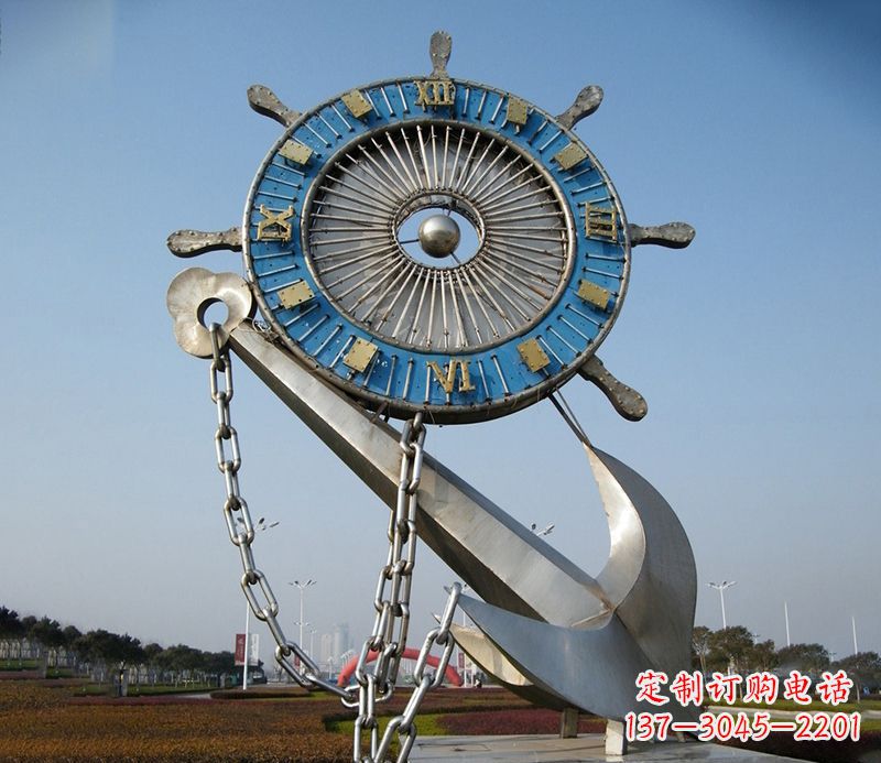 山西不锈钢船舵雕塑展现精湛工艺