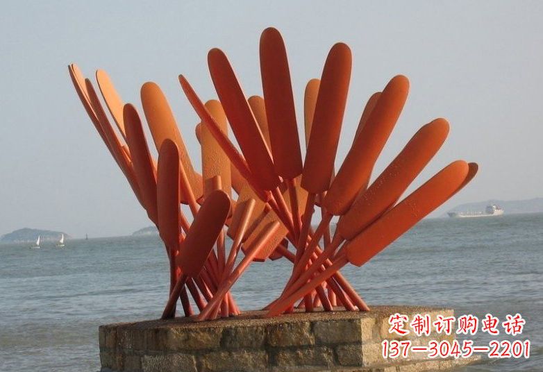山西不锈钢船桨雕塑经典的海洋景观