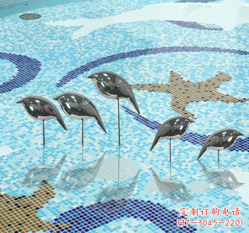 山西不锈钢创意鸽子雕塑展现精致美感