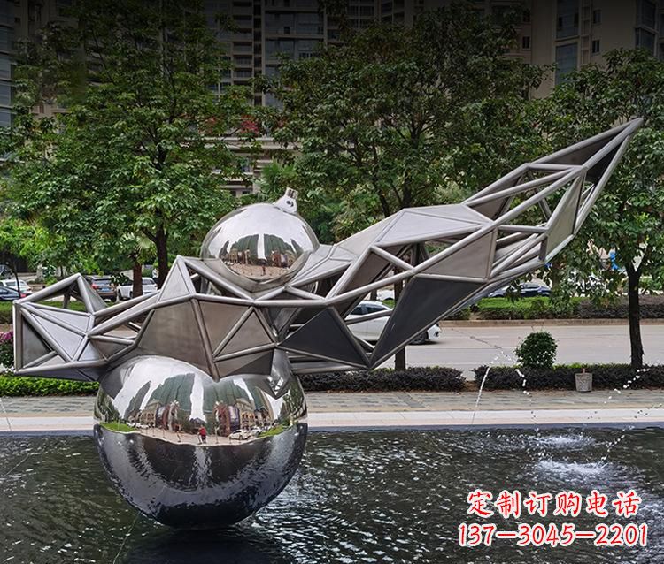 山西不锈钢葫芦雕塑美丽耐用的艺术杰作