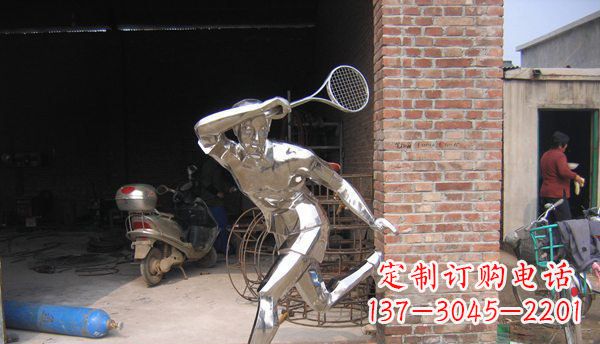 山西不锈钢羽毛球雕塑——精致简洁的艺术作品