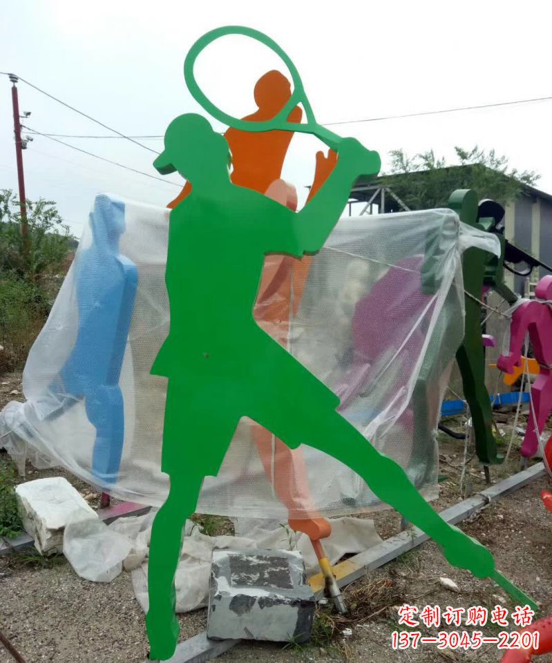 山西羽毛球雕塑不锈钢的艺术精灵