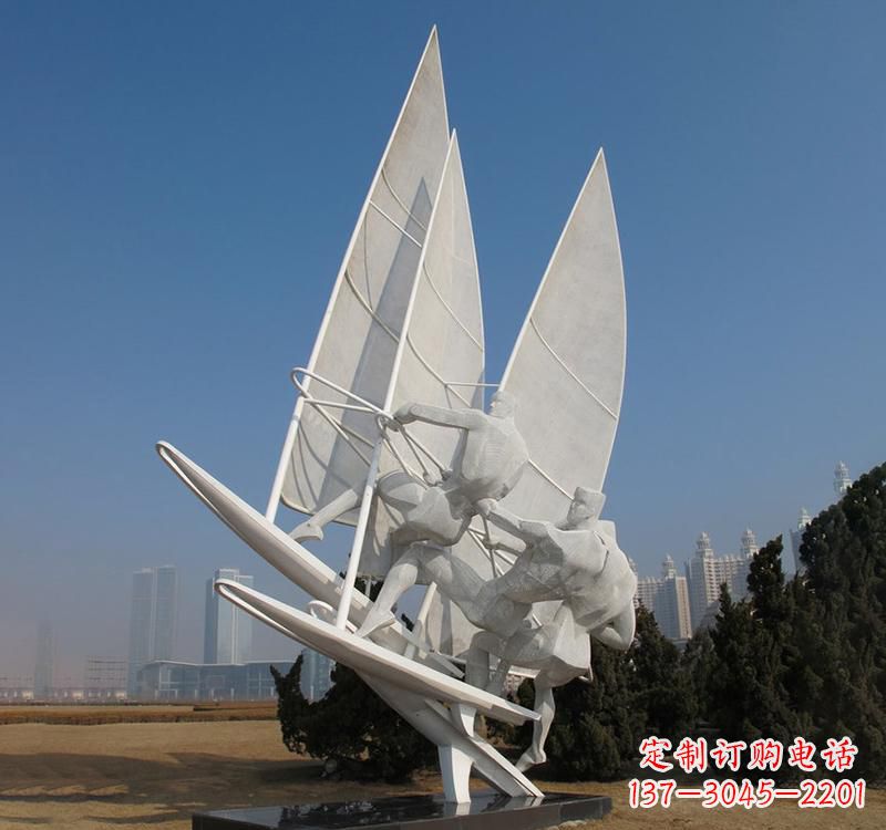 山西不锈钢大型帆船雕塑海洋精神的象征