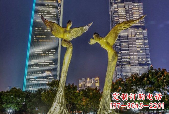 山西不锈钢大型天使雕塑一种极具震撼力的艺术之作