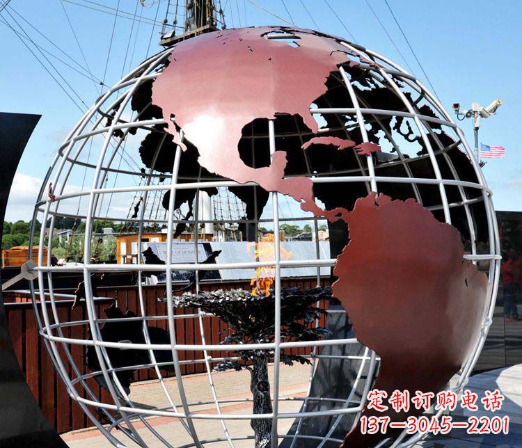 山西不锈钢地球仪雕塑精美的艺术品