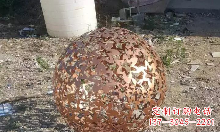 山西不锈钢地球仪花球雕塑
