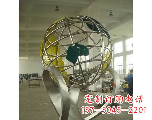 山西不锈钢地球仪雕塑以艺术美化景观