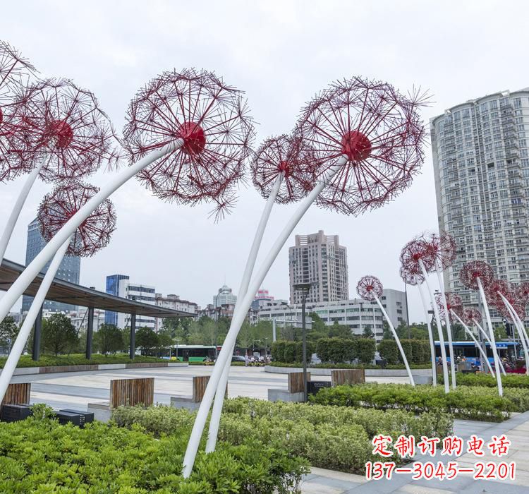 山西不锈钢蒲公英雕塑色彩缤纷的自然之美