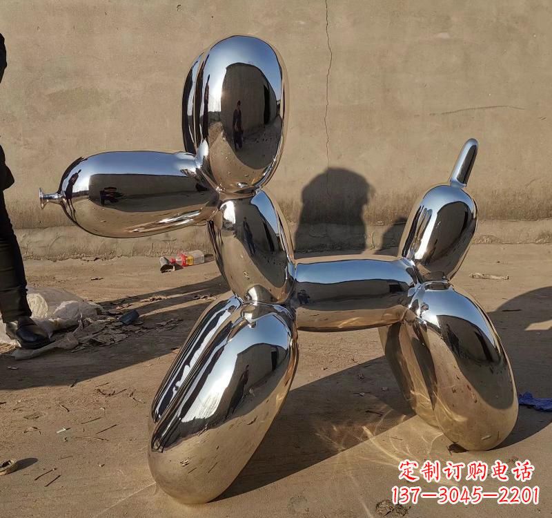 山西不锈钢电镀动物狗雕塑