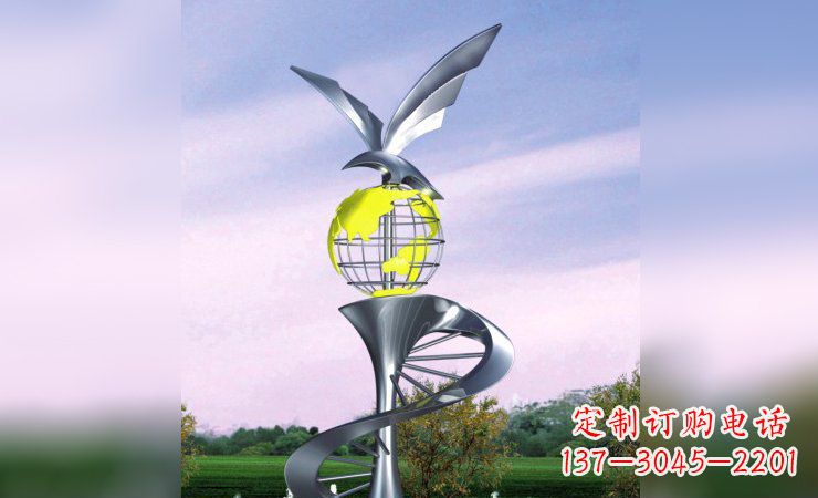 山西雄鹰展翅,不锈钢雕塑飞翔