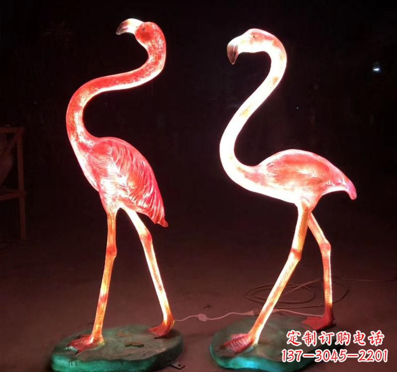 山西不锈钢火烈鸟绚丽多彩的艺术品