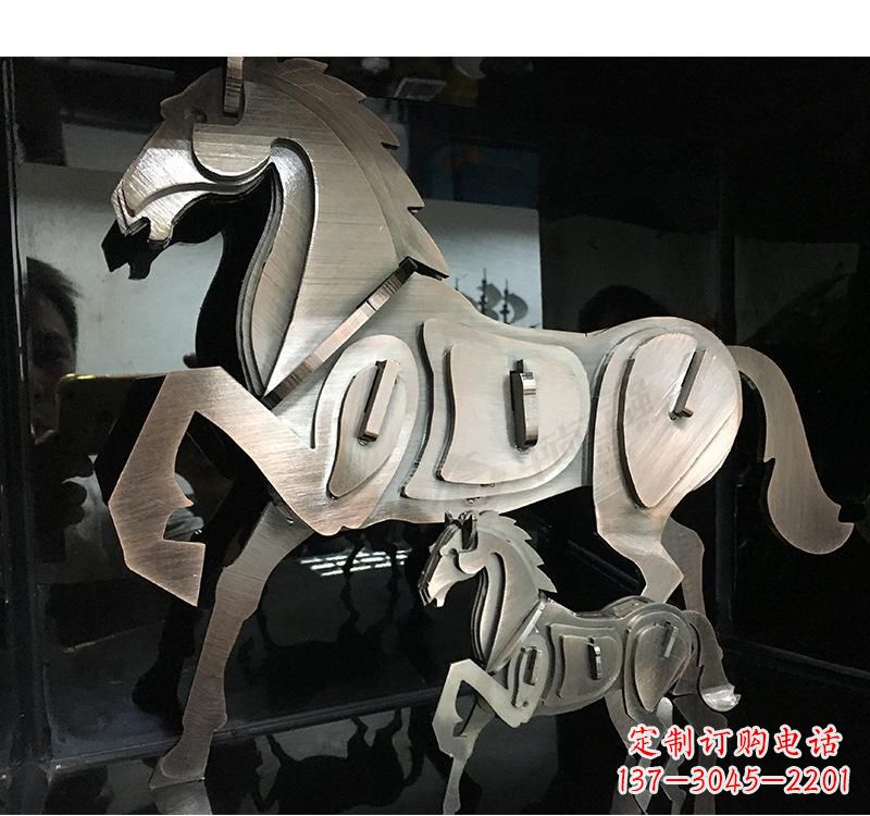 山西不锈钢动物马雕塑艺术精美动人