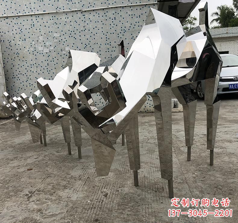 山西不锈钢动物小鹿雕塑