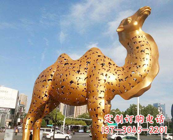 山西不锈钢锻造骆驼雕塑