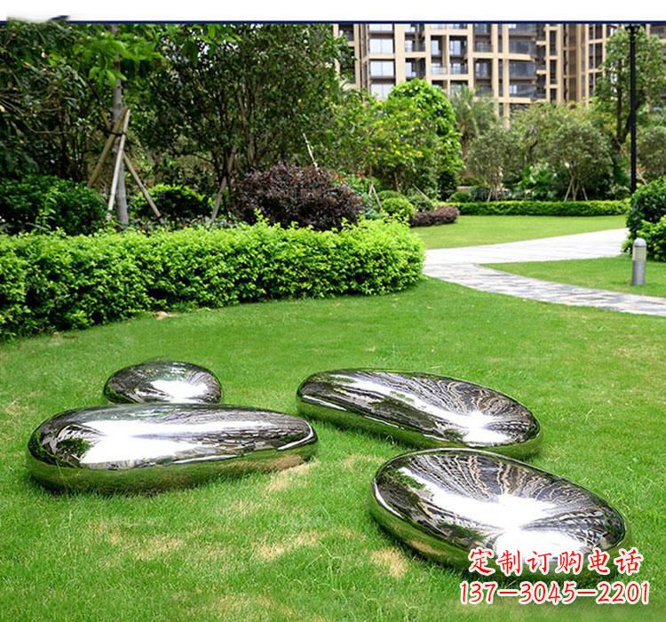 山西不锈钢鹅卵石镜面雕塑