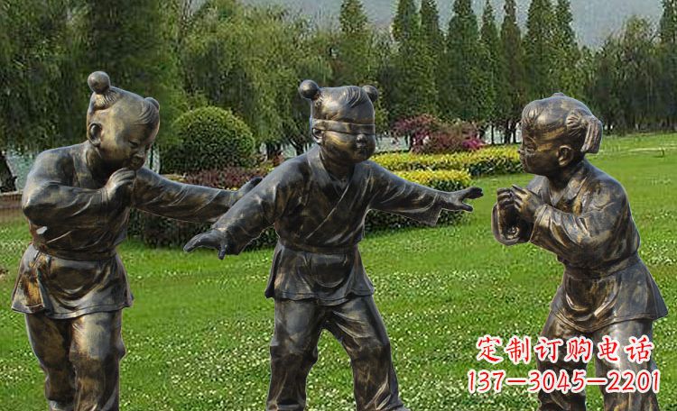 山西不锈钢儿童戏耍人物雕塑