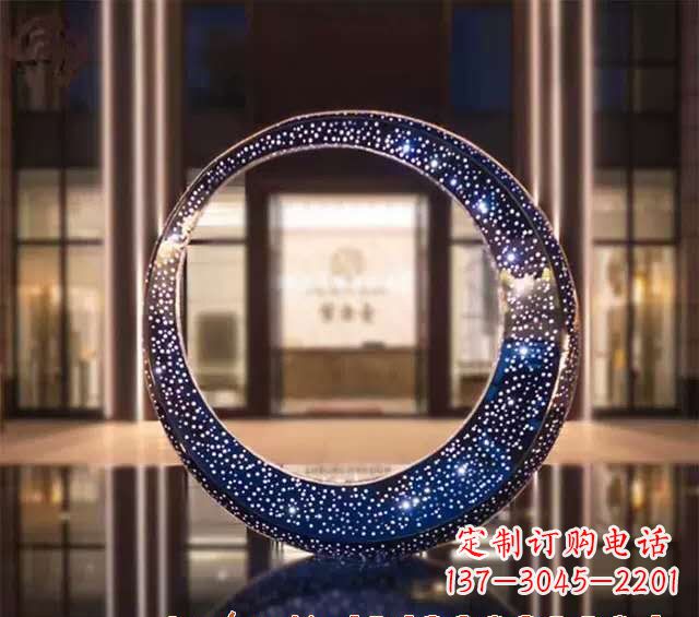 山西不锈钢发光月亮雕塑