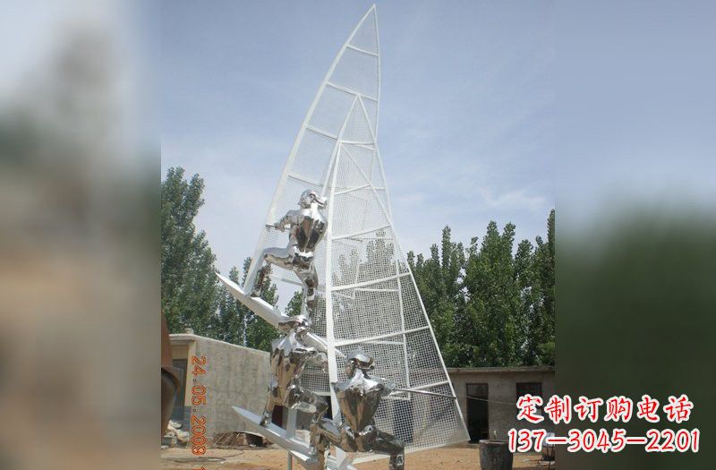 山西不锈钢帆船雕塑精美的艺术品