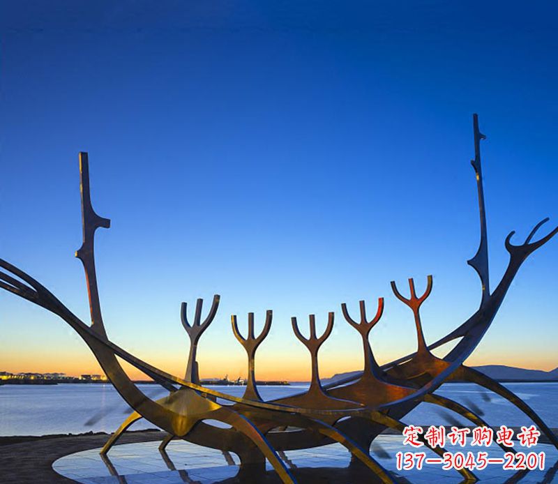 山西帆船雕塑精致的海洋艺术品