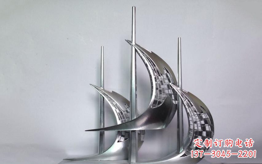 山西不锈钢帆船雕塑——海洋之旅的象征