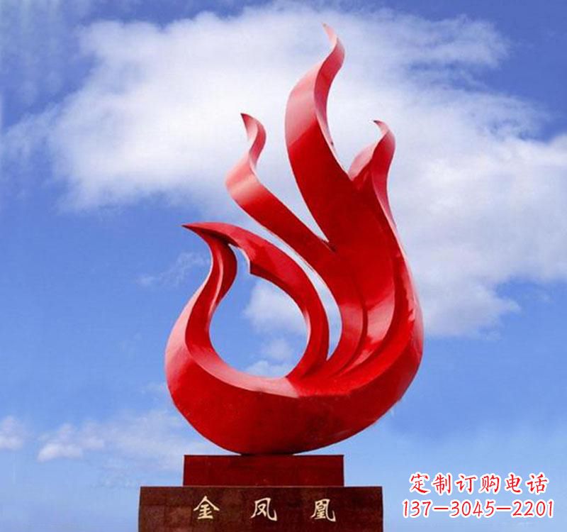 山西不锈钢凤凰雕塑——精致灵动的艺术品