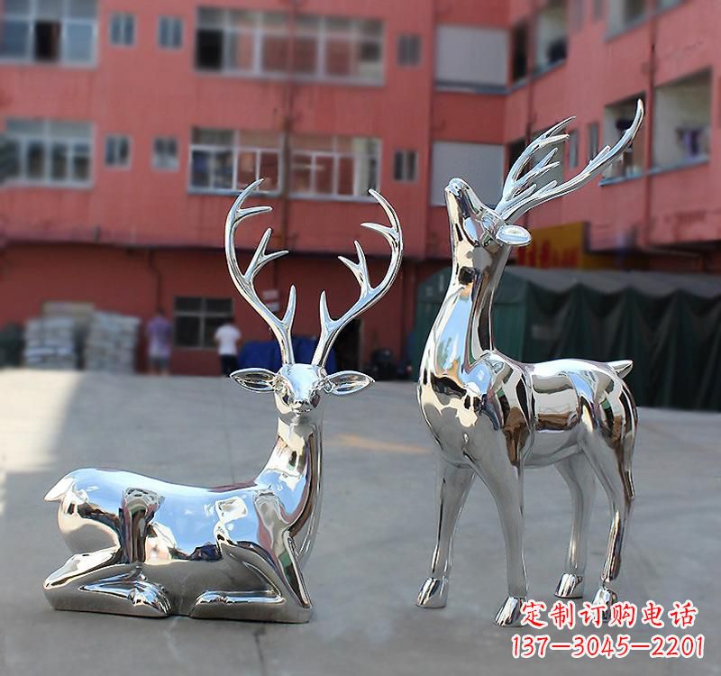 山西不锈钢仿真梅花鹿雕塑——精致美观