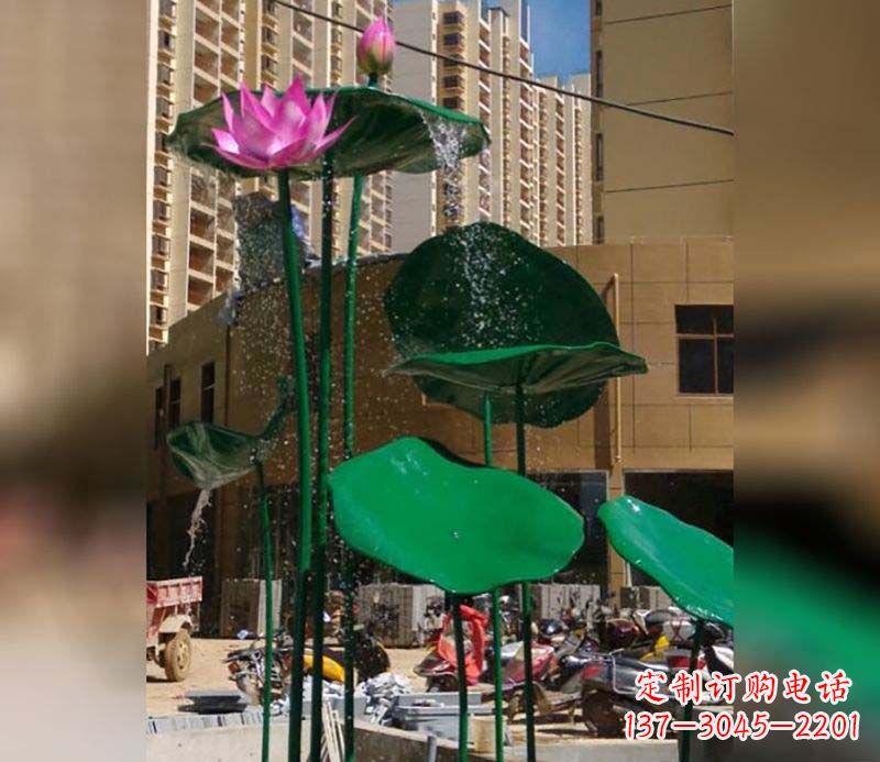 山西不锈钢仿真荷花雕塑
