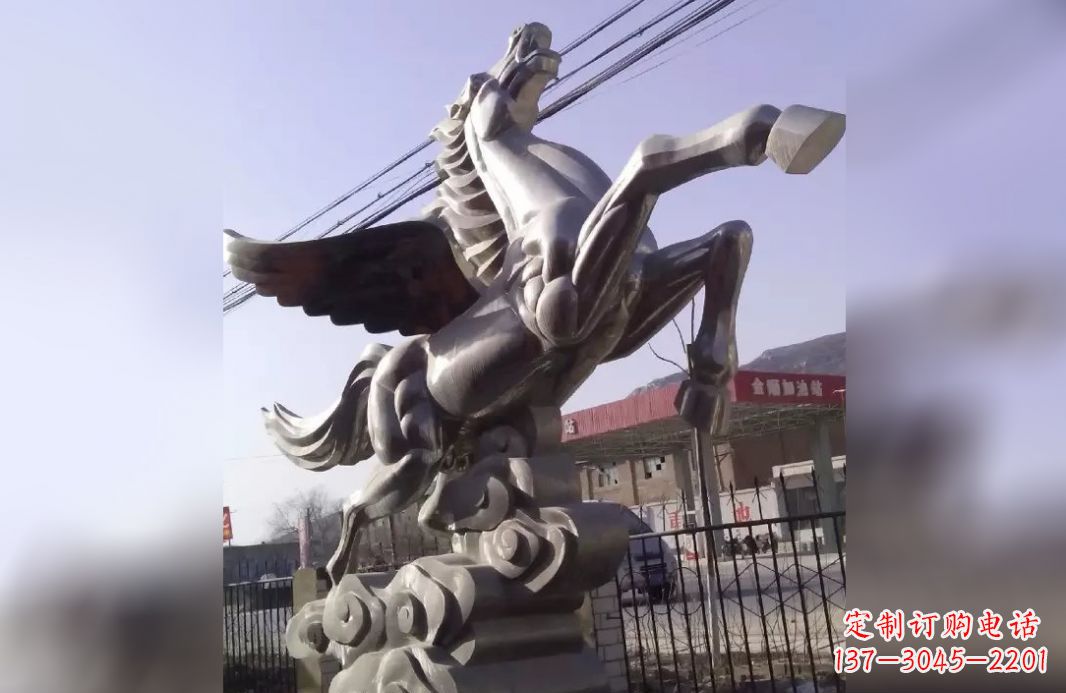 山西不锈钢飞马雕塑精致美观的艺术作品